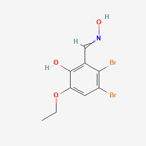 molecular formula C9H9Br2NO3 B1460036 3,4-Dibromo-6-ethoxy-2-(hydroxyiminomethyl)phenol CAS No. 1030445-93-2