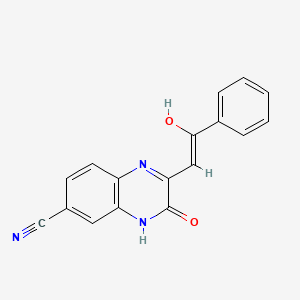 3-Oxo-2-(2-oxo-2-phenyl-ethylidene)-1,2,3,4-tetrahydro-quinoxaline-6-carbonitrile