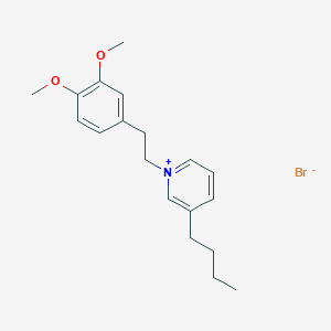 molecular formula C19H26BrNO2 B14600429 3-Butyl-1-[2-(3,4-dimethoxyphenyl)ethyl]pyridin-1-ium bromide CAS No. 59033-15-7