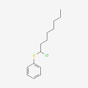 molecular formula C14H21ClS B14600510 Benzene, [(1-chlorooctyl)thio]- CAS No. 59456-92-7