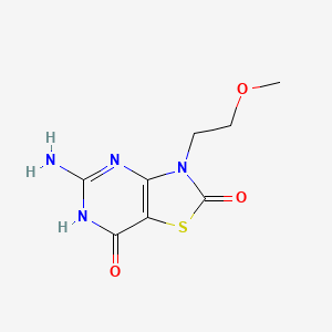 molecular formula C8H10N4O3S B1460057 5-氨基-3-(2-甲氧基乙基)-6H-[1,3]噻唑并[4,5-d]嘧啶-2,7-二酮 CAS No. 1147937-31-2