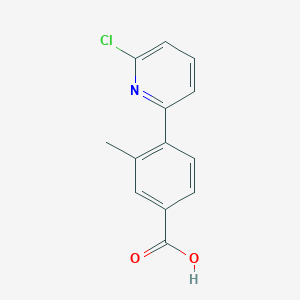 molecular formula C13H10ClNO2 B1460058 4-(6-Chloropyridin-2-yl)-3-methylbenzoic acid CAS No. 1027511-91-6