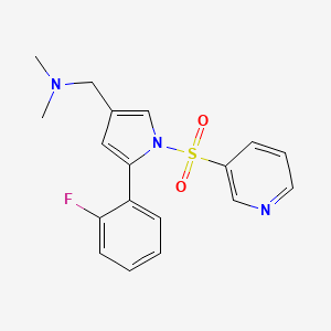 1-(5-(2-Fluorophenyl)-1-(pyridin-3-ylsulfonyl)-1H-pyrrol-3-yl)-N,N-dimethylmethanamine
