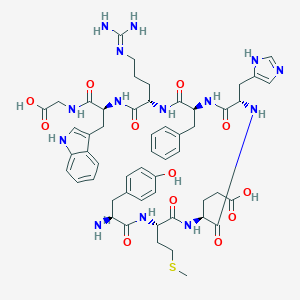 molecular formula C53H68N14O12S B146006 Tyr-Met-Glu-His-Phe-Arg-Trp-Gly CAS No. 131374-17-9
