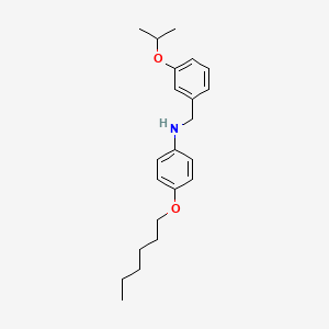 molecular formula C22H31NO2 B1460085 4-(Hexyloxy)-N-(3-isopropoxybenzyl)aniline CAS No. 1040687-36-2