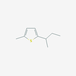 molecular formula C9H14S B14601022 Thiophene, 2-methyl-5-(1-methylpropyl)- CAS No. 60813-89-0