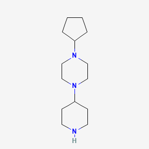 molecular formula C14H27N3 B1460109 1-Cyclopentyl-4-(piperidin-4-yl)piperazine CAS No. 1082454-66-7