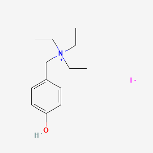 molecular formula C13H22INO B14601166 N,N-Diethyl-N-[(4-hydroxyphenyl)methyl]ethanaminium iodide CAS No. 61185-98-6