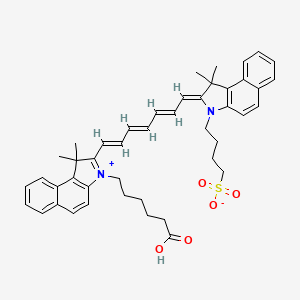 4-(2-(7-(3-(5-Carboxypentyl)-1,1-dimethyl-1,3-dihydro-2H-benzo[e]indol-2-ylidene)hepta-1,3,5-trien-1-yl)-1,1-dimethyl-1H-benzo[e]indol-3-ium-3-yl)butane-1-sulfonate