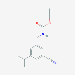 molecular formula C16H22N2O2 B1460121 叔丁基 3-氰基-5-异丙基苄基氨基甲酸酯 CAS No. 2231674-87-4