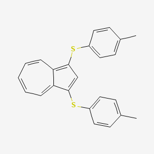 molecular formula C24H20S2 B14601319 Azulene, 1,3-bis[(4-methylphenyl)thio]- CAS No. 61035-79-8
