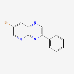 molecular formula C13H8BrN3 B14601397 Pyrido[2,3-b]pyrazine, 7-bromo-3-phenyl- CAS No. 58914-17-3