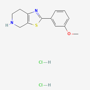 molecular formula C13H16Cl2N2OS B1460162 2-(3-Methoxyphenyl)-4,5,6,7-tetrahydro[1,3]thiazolo[5,4-c]pyridine dihydrochloride CAS No. 2108457-68-5