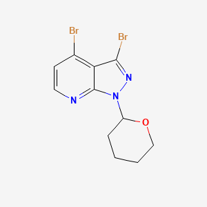 molecular formula C11H11Br2N3O B1460171 3,4-Dibromo-1-(tetrahydro-2H-pyran-2-yl)-1H-pyrazolo[3,4-b]pyridine CAS No. 1416712-94-1