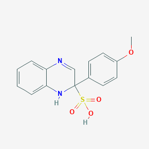 molecular formula C15H14N2O4S B14601732 2-(4-Methoxyphenyl)-1,2-dihydroquinoxaline-2-sulfonic acid CAS No. 59457-58-8