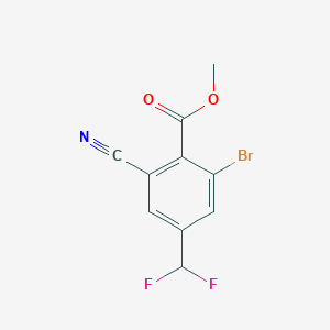 molecular formula C10H6BrF2NO2 B1460175 Methyl 2-bromo-6-cyano-4-(difluoromethyl)benzoate CAS No. 1805213-99-3