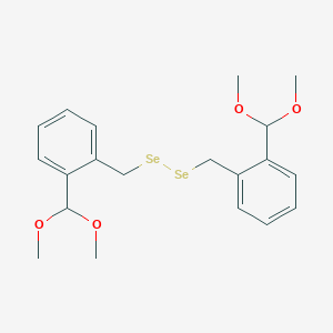 molecular formula C20H26O4Se2 B14601777 Bis{[2-(dimethoxymethyl)phenyl]methyl}diselane CAS No. 60633-92-3