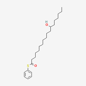 molecular formula C24H40O2S B14601865 Octadecanethioic acid, 12-hydroxy-, S-phenyl ester CAS No. 61049-79-4