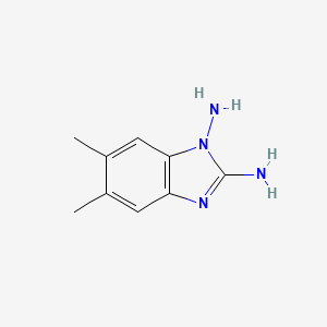 molecular formula C9H12N4 B14601895 5,6-Dimethylbenzimidazole-1,2-diamine CAS No. 60882-73-7