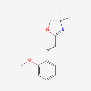 molecular formula C14H17NO2 B14601946 2-[2-(2-Methoxyphenyl)ethenyl]-4,4-dimethyl-4,5-dihydro-1,3-oxazole CAS No. 61198-53-6