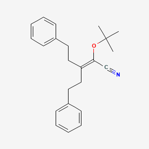 molecular formula C23H27NO B14602037 2-Pentenenitrile, 2-(1,1-dimethylethoxy)-5-phenyl-3-(2-phenylethyl)- CAS No. 59463-43-3