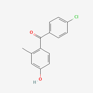 molecular formula C14H11ClO2 B14602186 Methanone, (4-chlorophenyl)(4-hydroxy-2-methylphenyl)- CAS No. 61002-51-5
