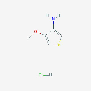 molecular formula C5H8ClNOS B1460226 4-Methoxythiophen-3-amine hydrochloride CAS No. 1416714-13-0
