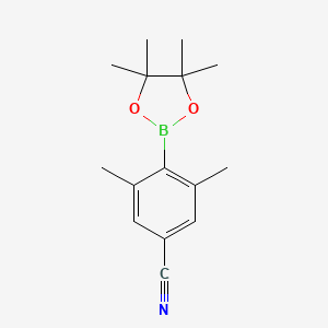 molecular formula C15H20BNO2 B1460232 3,5-Dimethyl-4-(4,4,5,5-tetramethyl-1,3,2-dioxaborolan-2-yl)benzonitrile CAS No. 1448810-83-0