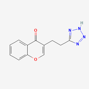 molecular formula C12H10N4O2 B14602345 3-[2-(2H-Tetrazol-5-yl)ethyl]-4H-1-benzopyran-4-one CAS No. 60723-64-0