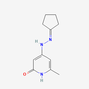 molecular formula C11H15N3O B14602412 4-(2-cyclopentylidenehydrazinyl)-6-methyl-1H-pyridin-2-one CAS No. 61191-25-1