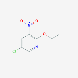 molecular formula C8H9ClN2O3 B1460244 5-Chloro-3-nitro-2-(propan-2-yloxy)pyridine CAS No. 1395035-46-7