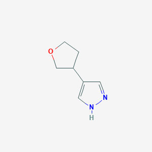 molecular formula C7H10N2O B1460258 4-(oxolan-3-yl)-1H-pyrazole CAS No. 2097937-75-0