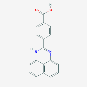 molecular formula C18H12N2O2 B146027 4-(1H-Perimidin-2-yl)benzoic acid CAS No. 138278-89-4