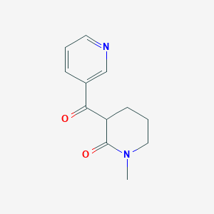molecular formula C12H14N2O2 B014603 1-Methyl-3-nicotinoyl-2-piperidone CAS No. 91566-93-7