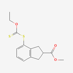 methyl 4-((ethoxycarbonothioyl)thio)-2,3-dihydro-1H-indene-2-carboxylate