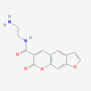 molecular formula C14H12N2O4 B146031 3-((2-Aminoethyl)carbamoyl)psoralen CAS No. 138488-46-7