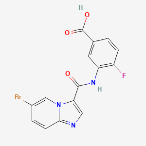 3-[(6-Bromo-imidazo[1,2-a]pyridine-3-carbonyl)-amino]-4-fluoro-benzoic acid