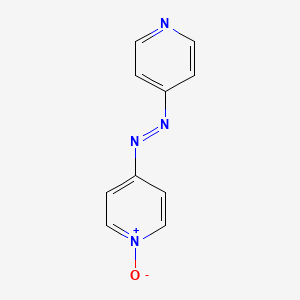 molecular formula C10H8N4O B14603419 Pyridine, 4-(4-pyridinylazo)-, 1-oxide CAS No. 58254-68-5