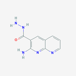 molecular formula C9H9N5O B14603442 2-Amino-1,8-naphthyridine-3-carbohydrazide CAS No. 60467-85-8