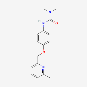 molecular formula C16H19N3O2 B14603485 N,N-Dimethyl-N'-{4-[(6-methylpyridin-2-yl)methoxy]phenyl}urea CAS No. 58804-08-3