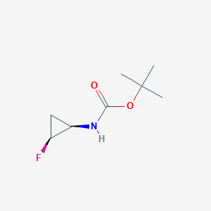 molecular formula C8H14FNO2 B146035 tert-Butyl ((1R,2S)-2-fluorocyclopropyl)carbamate CAS No. 127199-16-0