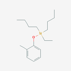 molecular formula C17H30OSi B14603528 Dibutyl(ethyl)(2-methylphenoxy)silane CAS No. 59280-19-2