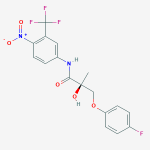 molecular formula C17H14F4N2O5 B146036 S-3-(4-氟苯氧基)-2-羟基-2-甲基-N-[4-硝基-3-(三氟甲基)苯基]丙酰胺 CAS No. 401900-41-2