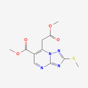 Methyl 7-(2-methoxy-2-oxoethyl)-2-(methylthio)[1,2,4]triazolo[1,5-a]pyrimidine-6-carboxylate