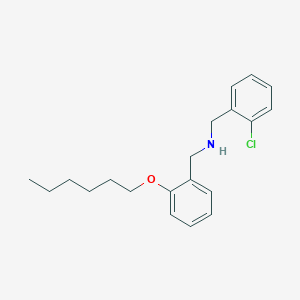 molecular formula C20H26ClNO B1460395 (2-Chlorophenyl)-N-[2-(hexyloxy)benzyl]methanamine CAS No. 1040684-76-1