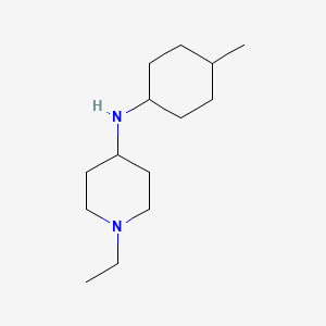 molecular formula C14H28N2 B1460396 1-ethyl-N-[(1r,4r)-4-methylcyclohexyl]piperidin-4-amine CAS No. 1597613-21-2