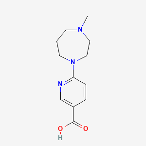 molecular formula C12H17N3O2 B1460402 6-(4-Methyl-1,4-diazepan-1-yl)nicotinic acid CAS No. 1042786-56-0