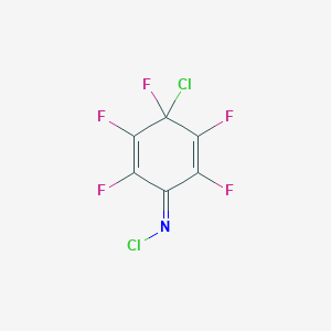 molecular formula C6Cl2F5N B14604096 N-(4-Chloro-2,3,4,5,6-pentafluorocyclohexa-2,5-dien-1-ylidene)hypochlorous amide CAS No. 58749-39-6