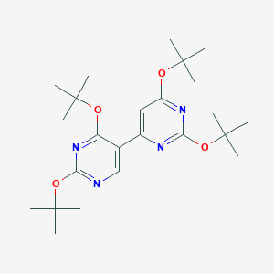 molecular formula C24H38N4O4 B14604153 4,5'-Bipyrimidine, 2,2',4',6-tetrakis(1,1-dimethylethoxy)- CAS No. 59618-20-1