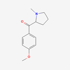 molecular formula C13H17NO2 B14604313 Methanone, (4-methoxyphenyl)(1-methyl-2-pyrrolidinyl)- CAS No. 61170-38-5